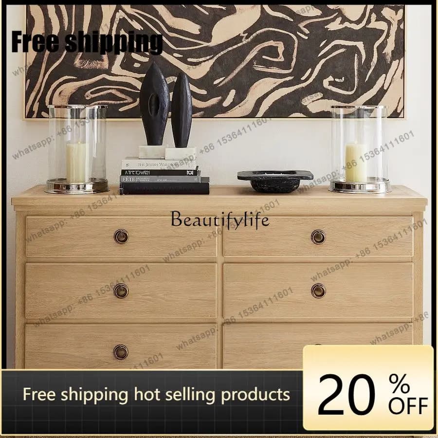 Factory Direct French retro sideboard small bedroom storage second-hand haute couture storage cabinet
