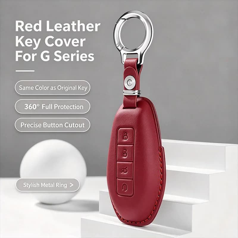 For Denza N8L 2025 Flagship Premium Genuine Leather Car Key Case Cover Key Fob Holder Keyring