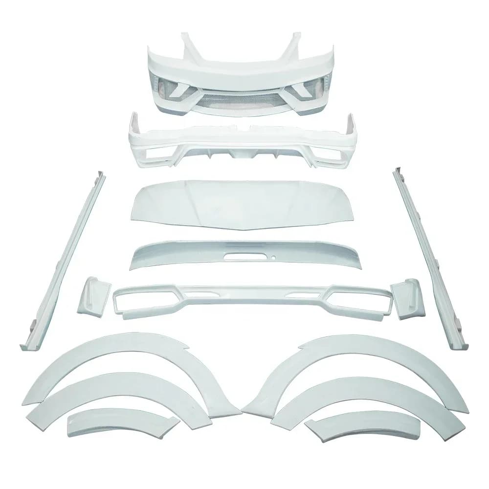 Modified Body Kit SAD style #S1 Narrow Widy body Fiber Glass For Hiace TRH KDH200 Commuter van Hood Complete Kit