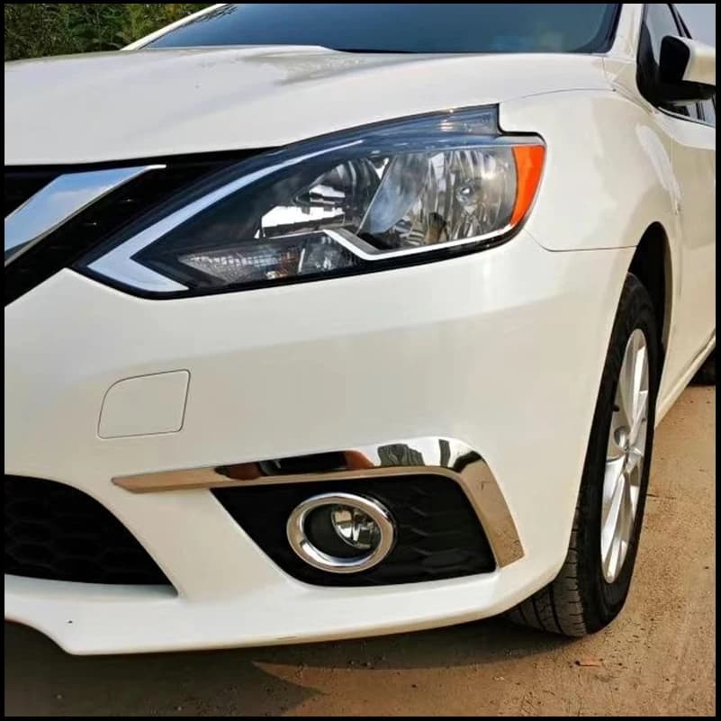 Car Styling For Nissan Sentra 2016-2019 Front Fog Light Eyelid Cover Trim Fog Lamp Eyebrow Molding Decoration Auto Accessories
