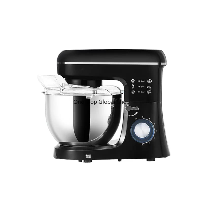 6L Stainless Steel Stand Mixer Dough Blender Dough Hook Whisk Beater Egg Bowl New Home Use Egg Beater Baking Blender for Fruit