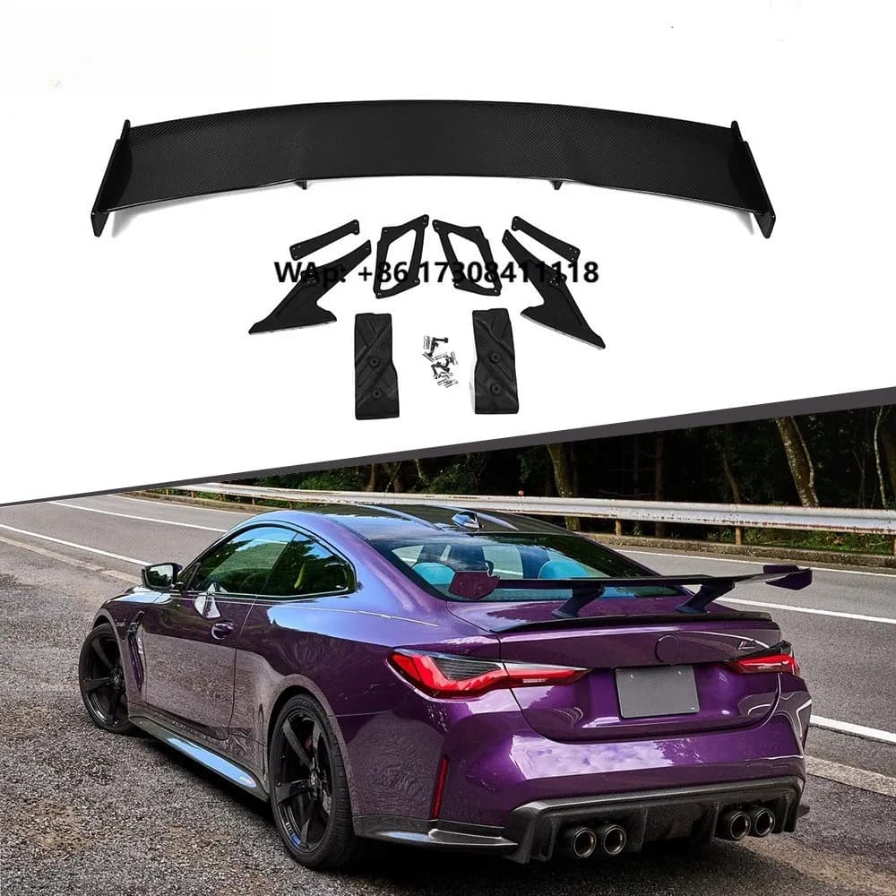 XTREME Dry Carbon Fiber 3D Style Trunk Mounted Spoiler Racing Rear Spoiler Car Tail Trunk Spoiler for G80 M3 G80 M4 GT Wing