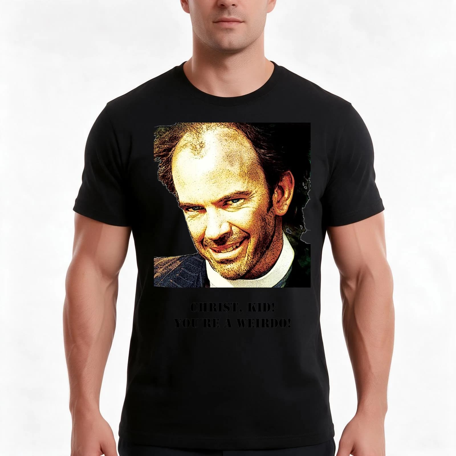 Christ kid your a Wierdo! T-Shirt, Summer Casual Cotton Tee, Oversized Streetwear Tops, Vintage Graphic Print, Unisex Men Women