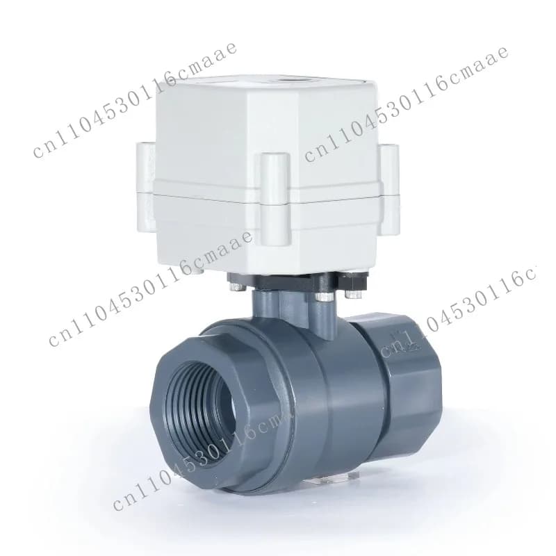IP67 1 Inch DN25 CR202 2-wires Electric Motorized Control UPVC Plastic Ball Valve AC220V/DC24V