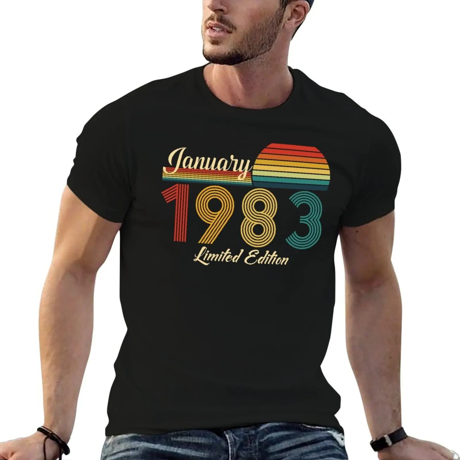 January 1983 39 Years Of Being Awesome Limited Edition Since Old Vintage Tees T-Shirt Holiday Outdoor T-Shirt