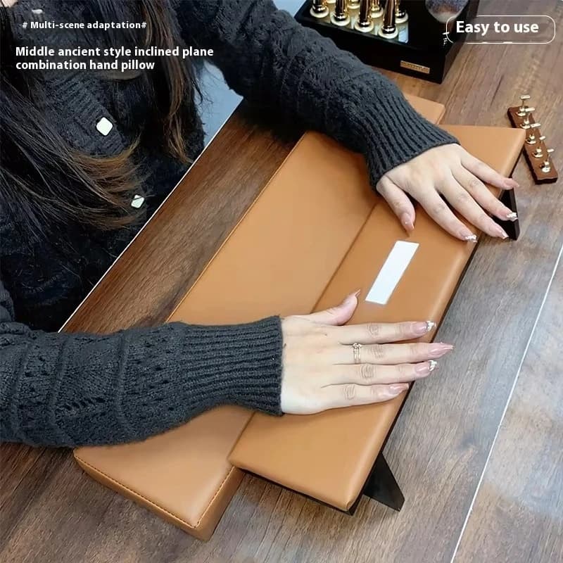 New Style PU Leather Nail Hand Rest with Upgraded Comfort Tilted Combination and Non - slip Pad,Special Tool
