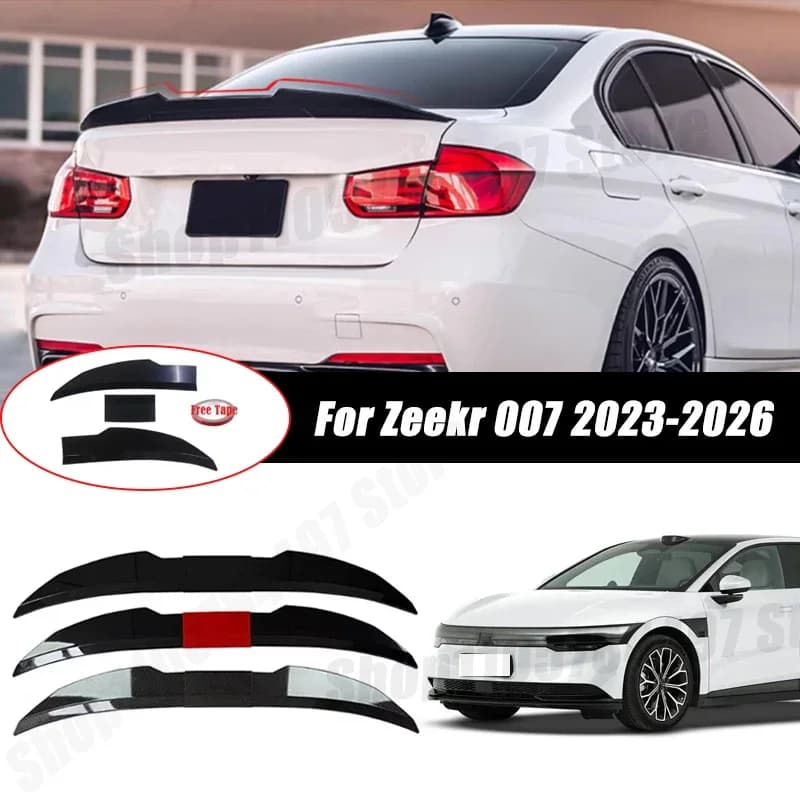 3pcs Sedan Rear Trunk Spoiler For Zeekr 007 2023-2026 Adjustable DIY Modified Trunk Spoiler Automotive Accessories