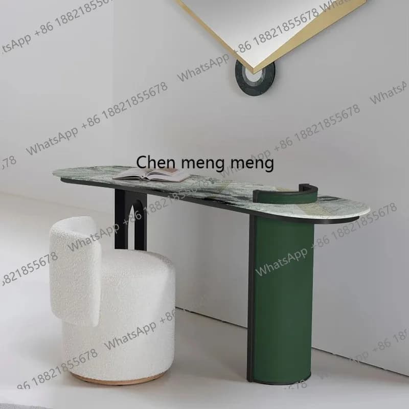 RR Hotel corridor case end view table pure natural luxury stone entrance table entry key entrance cabinet