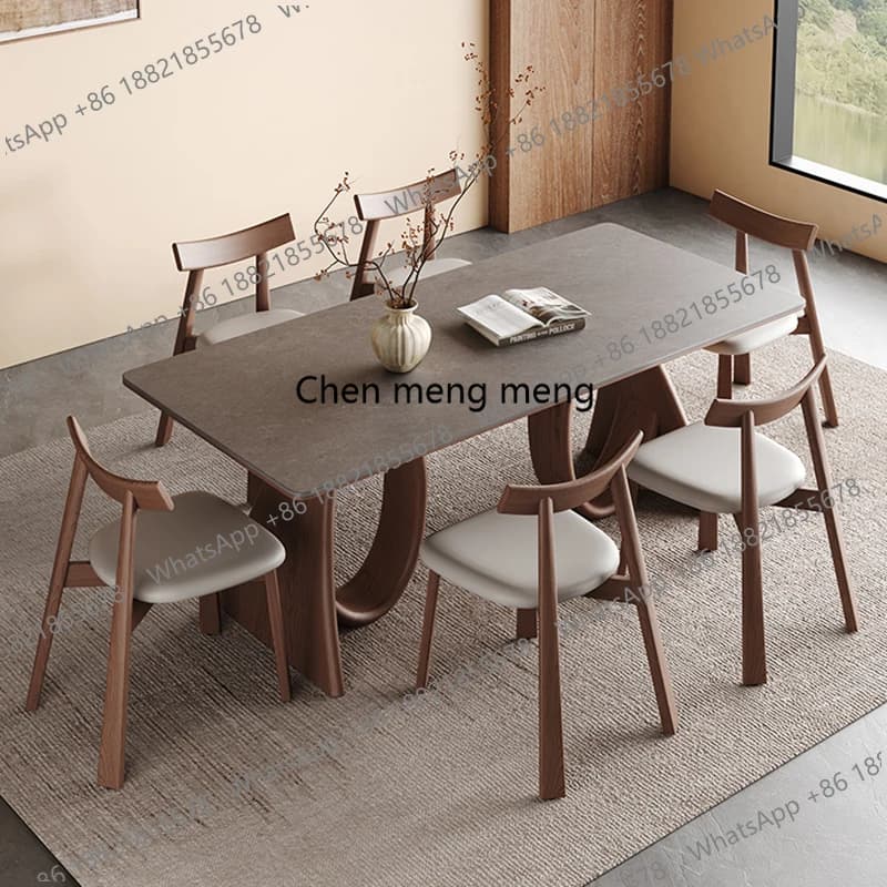 Wood Desk Dining Table Side Modern Nordic Balcony Dining Table Writing Office Designer Living Room Reception Mesa Home Furniture