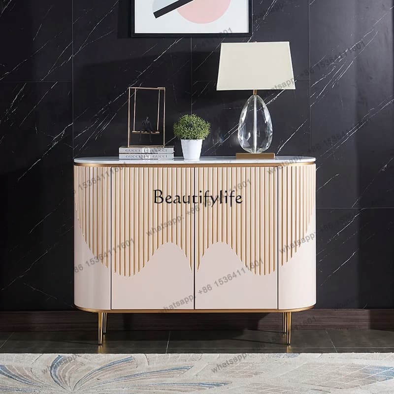 Light Luxury Entrance Table Simple Post-Modern Marble Countertop American Locker