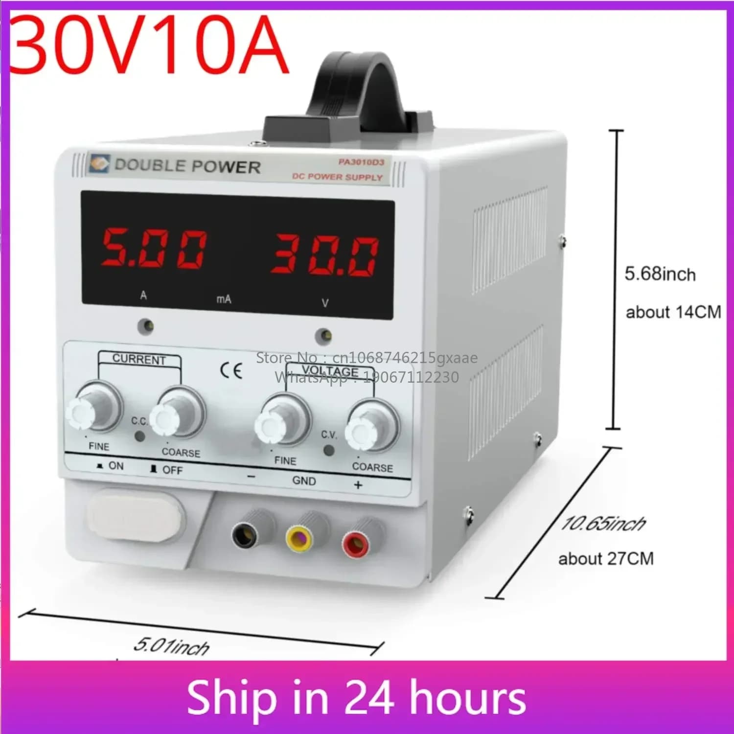 NEW 220V DC Laboratory Power Supply for Adjustable 30V 10A Regulated Lab Bench Power Supply Voltage Regulator Stabilizer