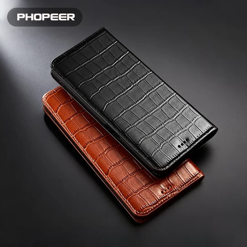 Genuine Leather Case for Huawei Magic 7 Pro Magic 6 Pro Magic 5 Magic 4 Magic 3 2 1Lite Phone Case Bamboo Knot Pattern