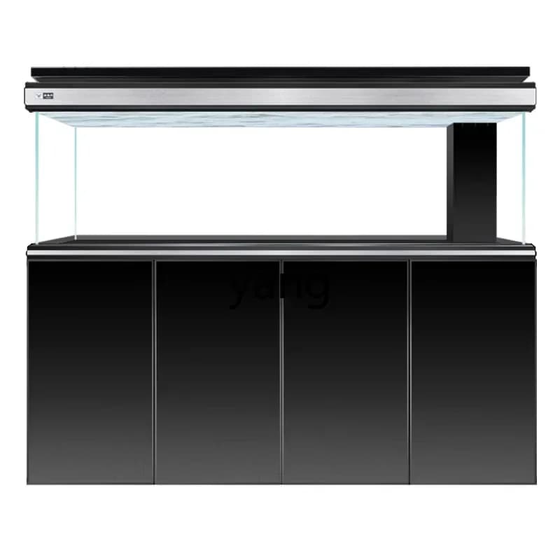 CX large gold crystal ultra-white screen colored butterfly glass bottom filter light luxury ecological fish tank