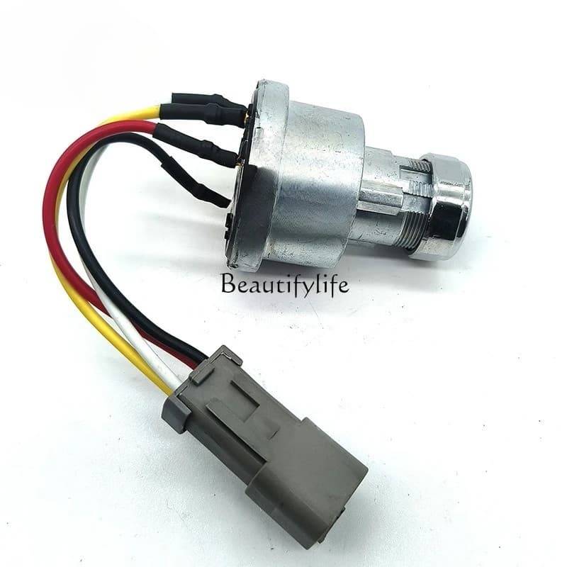 Applicable to E200/312B/307C/320B/C/D excavator parts electric door lock start ignition switch