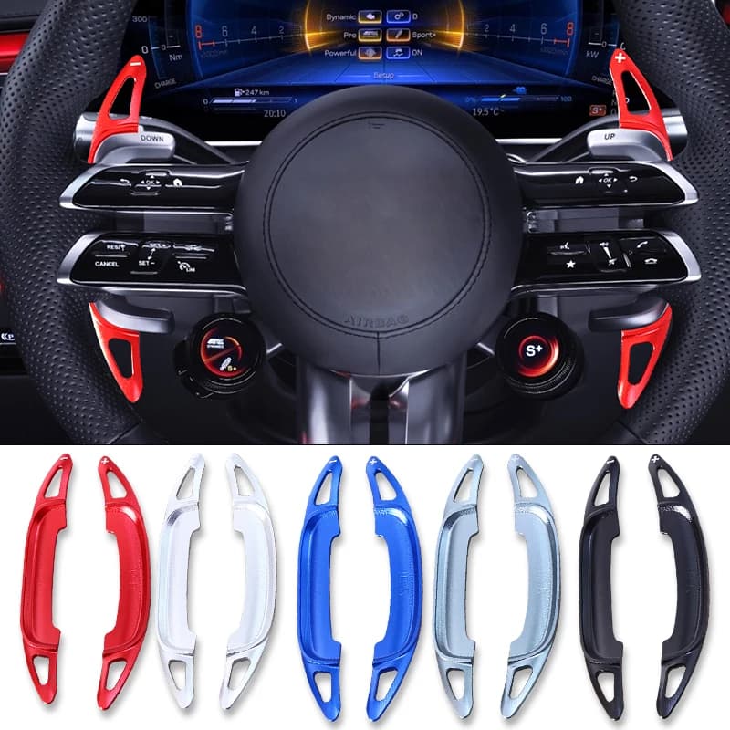 For Mercedes-Benz AMG Alloy Car Steering Wheel Shift Paddle A35 2024-2026 C43 63 E53 CLA 35 GLA35 GLB GLC GLE 53 63 EQE EQS GT