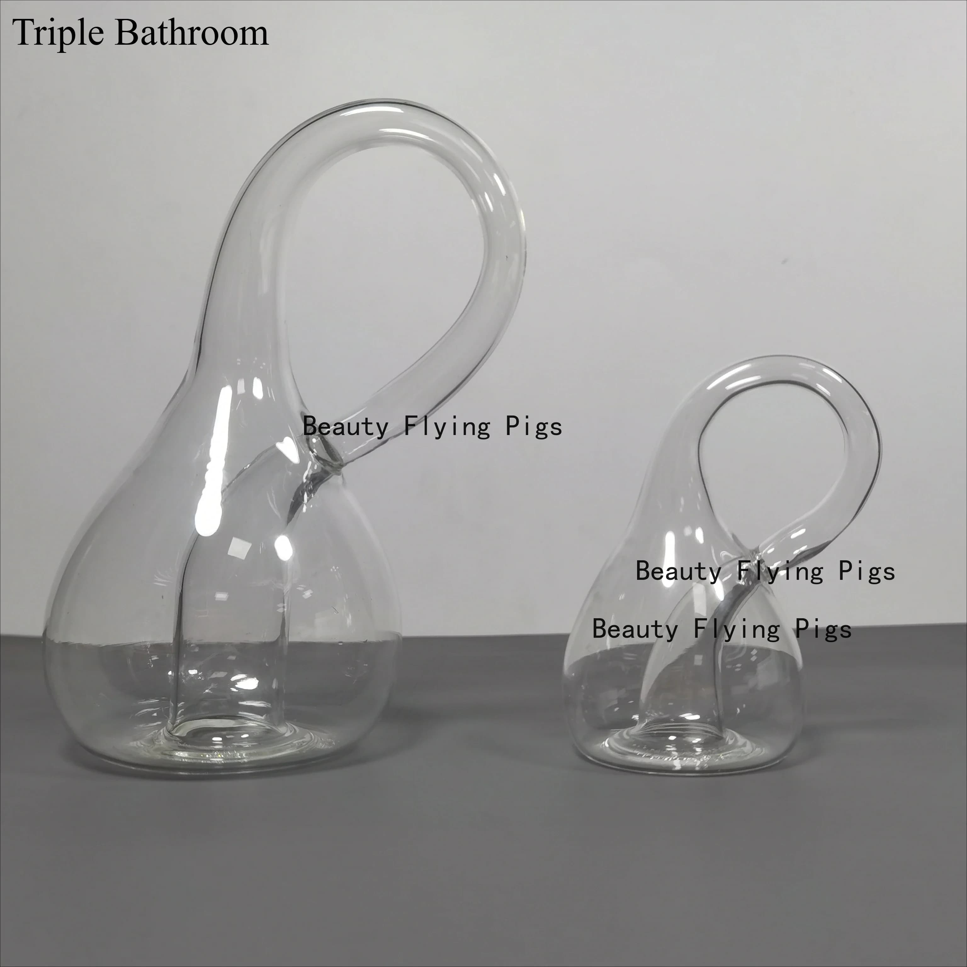 Klein Bottles Thickened Ornaments Four-dimensional Space Decorative Glass Bottle Gifts Transparent Glass Home Decoration