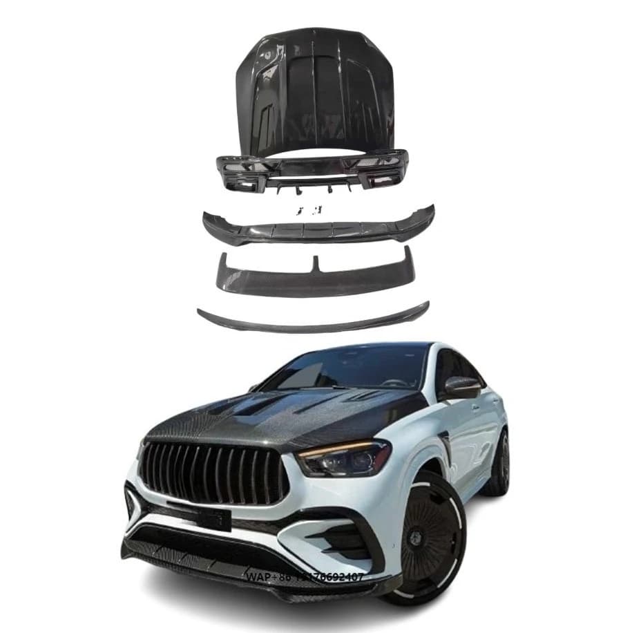 High Quality LD Style Carbon Fiber Body Kit for MercedesBenz GLE New Car Accessories Including Front Lip Rear Diffuser Spoiler
