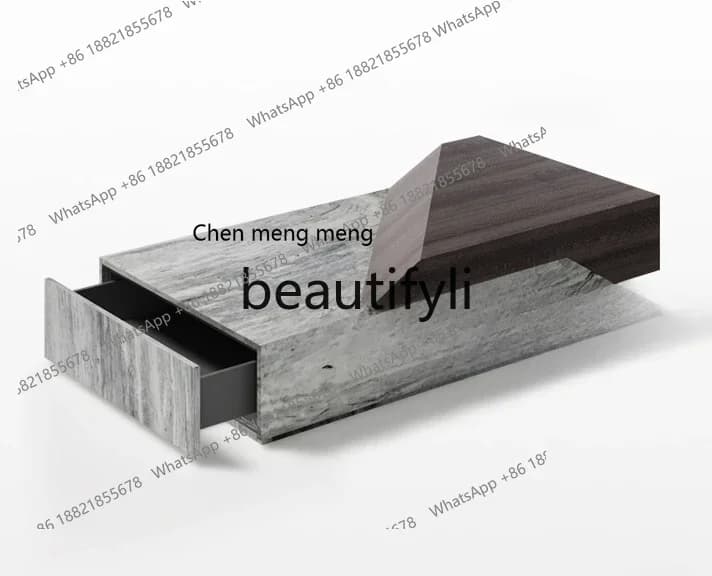 M178 A Coffee table simple modern light luxury marble wood furniture Nordic designer living room creative architecture coffee ta