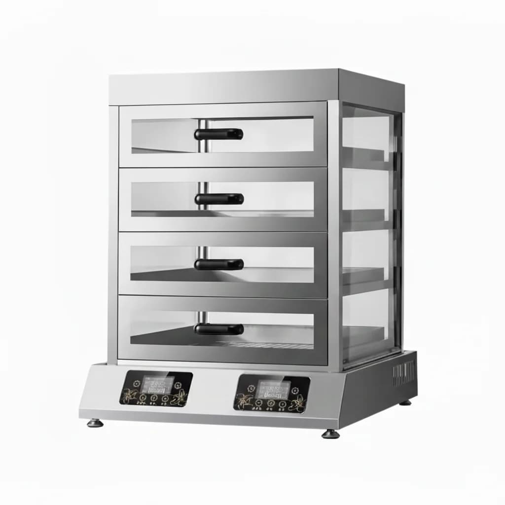 Commercial Large Capacity Automatic Stainless Steel Steamer Machine for Steaming Bun & Baozi Electric Powered for Restaurants