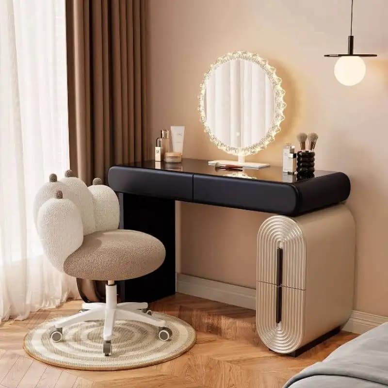 Storage Luxury Vanity Table Dest Modern Sturdy Black Cheap Makeup Vanity Desk Corner Europa Penteadeira Bedroom Furniture