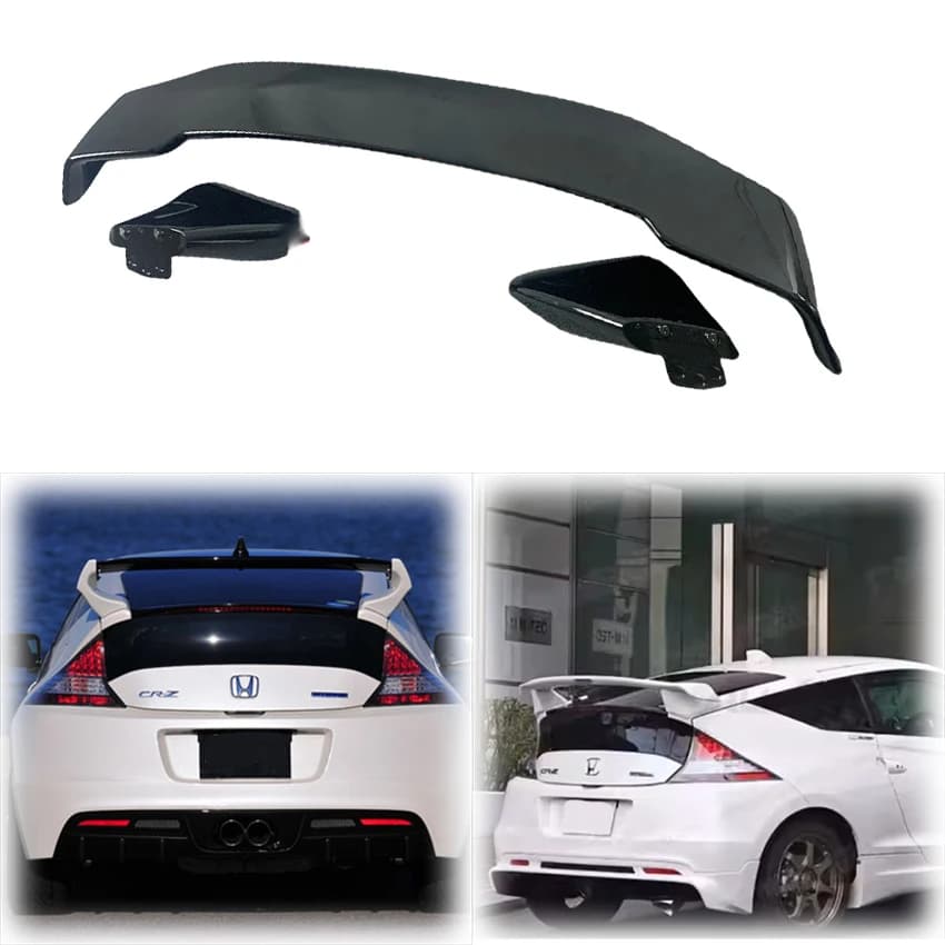 2012 To 2015 For Honda CRZ CR-Z ZF1 M U Style Rear Trunk Big Spoiler Wing Lip Cover By Gloss Black High Quality ABS Body Kit