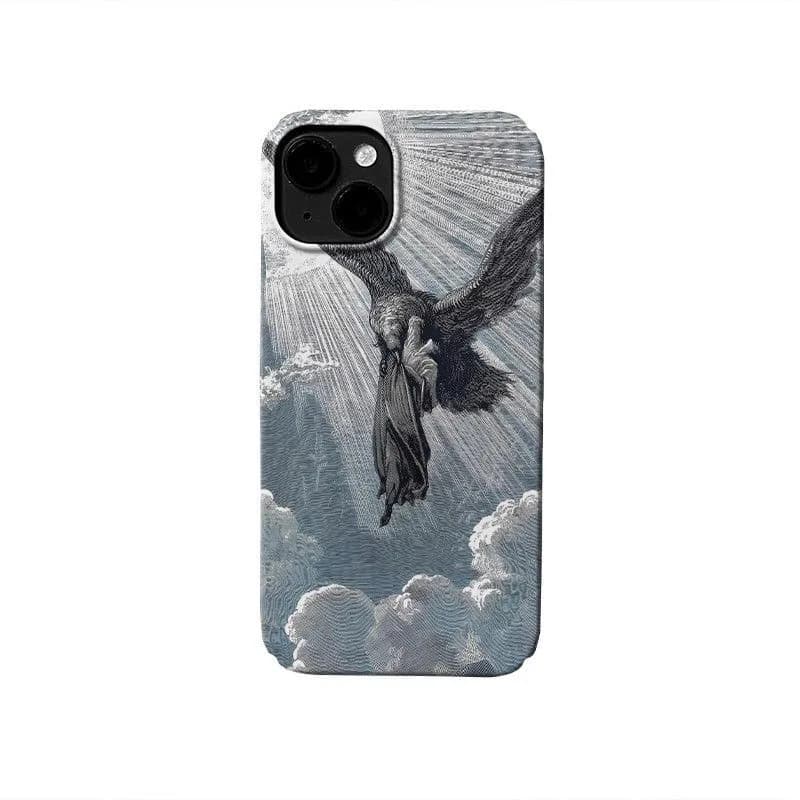Grey Redemption Angel Art Phone Case for IPHONE 17 Air 16E 15 PROMAX 14 Plus 13 12 MINI 11 16Plus XR XS MAX Acrylic Phone Cover