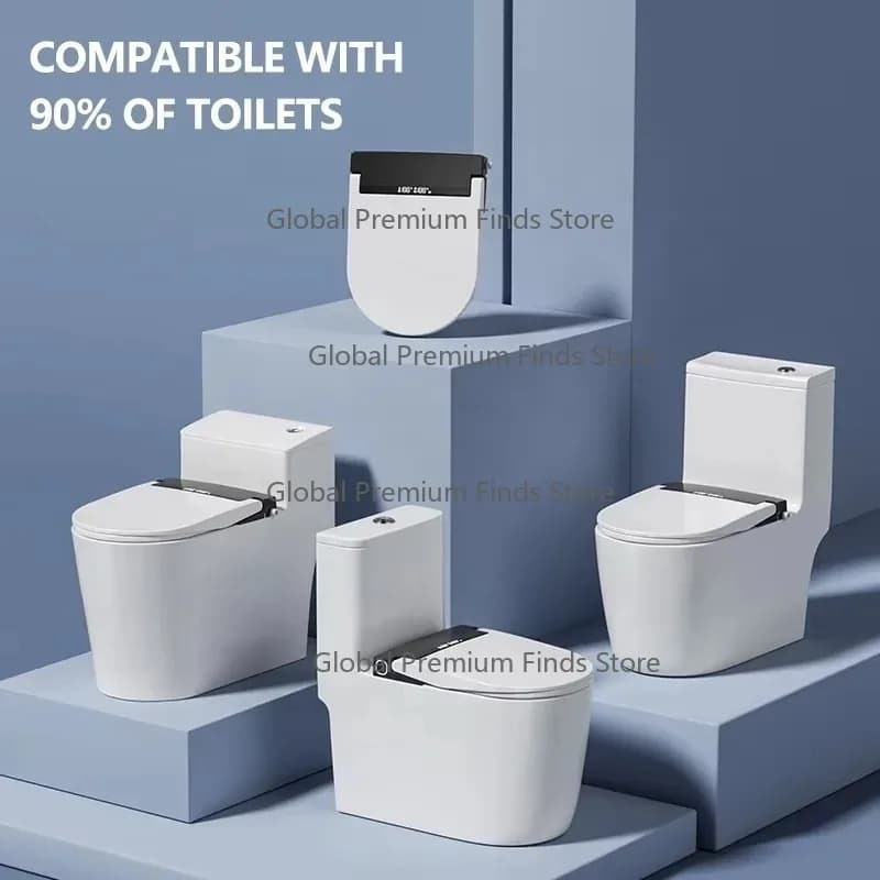 Smart Electric Bidet Toilet Seat | U-Shape Automatic Cover with Self Cleaning & Soft Close Heated Function