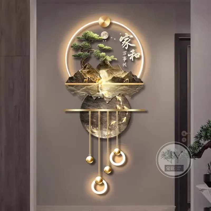 LED Wall Art Home Decor Home Decor Paintings Crystal Painting Mural Pahari Art Painting
