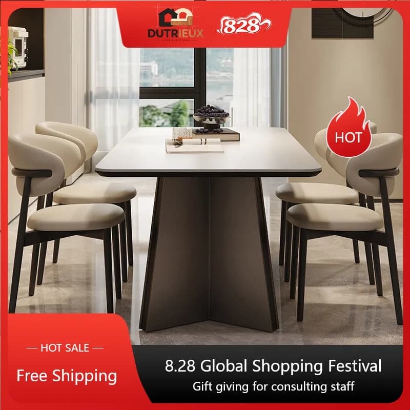 Office Design Nordic Dining Tables Luxury Modern Kitchen Dinette Home Dining Tables Side Living Room Mesas De Comedor Furniture