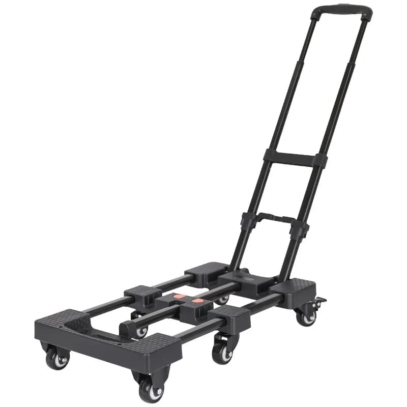 LMM cargo trolley car household portable trolley foldable outdoor small trailer six wheels