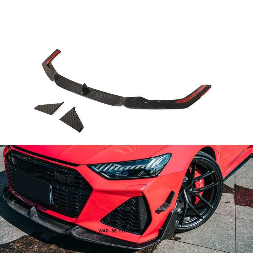 High Quality Dry Carbon Fiber RS7 Front Splitter Lip forAudi RS7 C8 Sportback 4-Door 2020- 2021