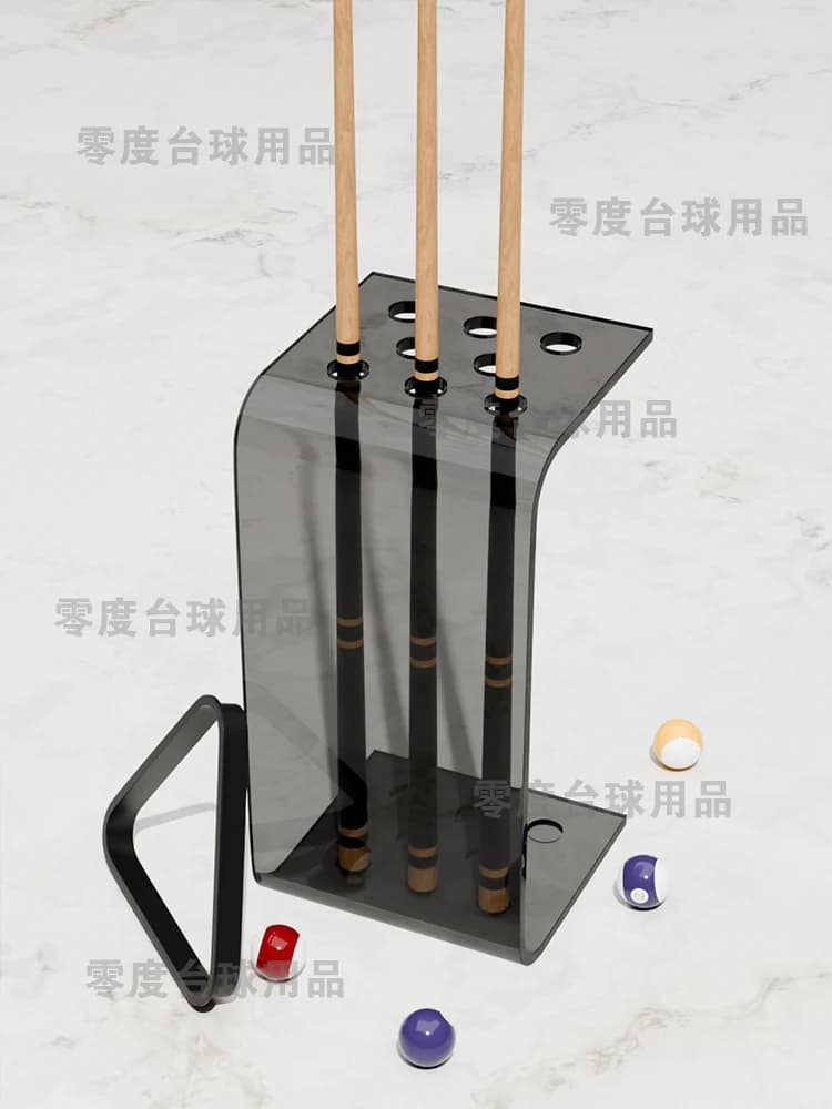 Multi-Hole Cue Holder Cue Storage Rack Premium Acrylic Pool Cue Stand Vertical Pool Cue Storage Display Rack Club