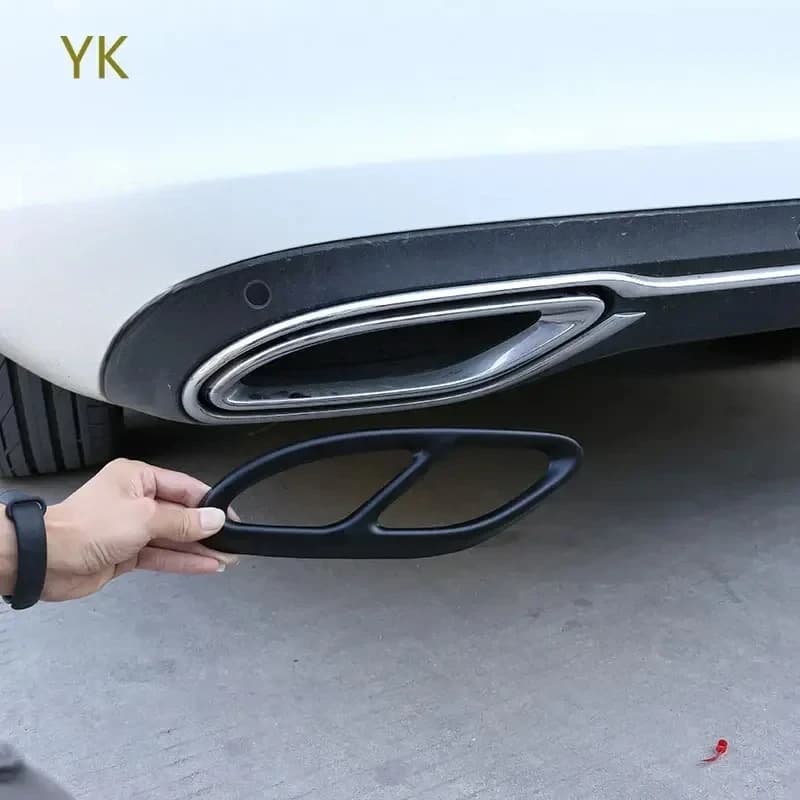 For Mercedes Benz GLC A B C E Class X253 W205 W213 W176 W177 W246 W247 2016-2019 Car Accessories Car Exhaust Pipe Cover Trim