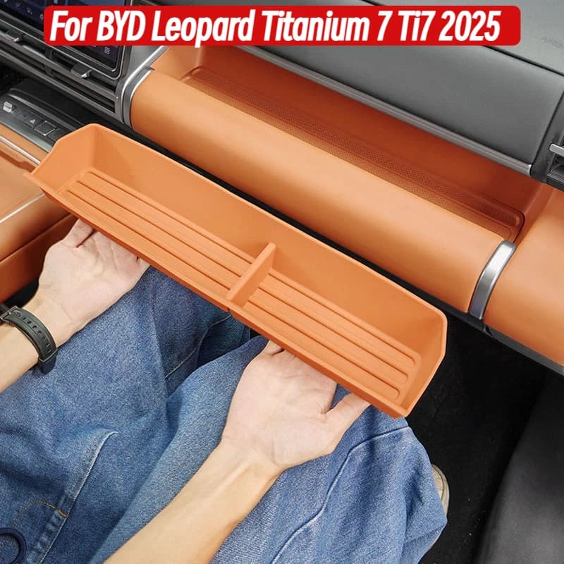 Co-pilot Silicone Storage Box For BYD Leopard Titanium 7 Ti7 2025  Dashboard Organizer Protective Pad Modification Accessories