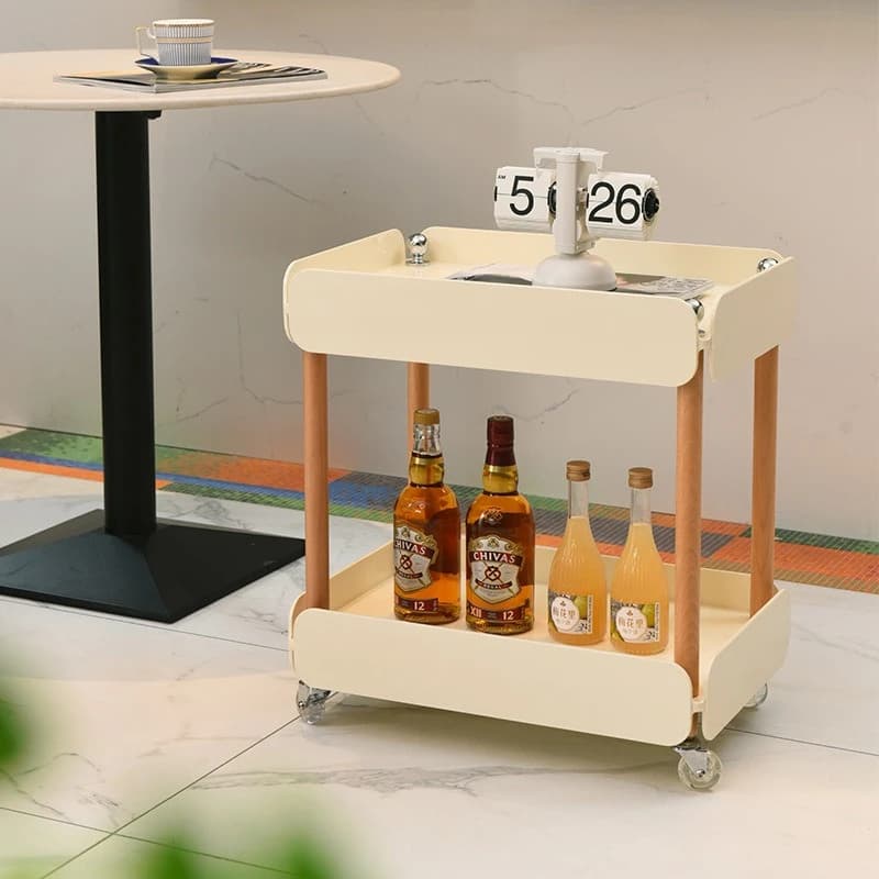 Multi-layer shelves Nordic home sofa edge table mobile living room storage coffee table