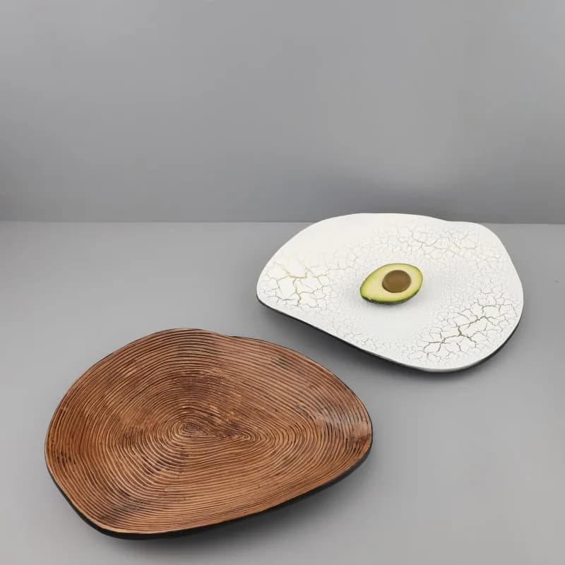 Geometric irregular oval resin fruit tray ornaments living room dining room soft furnishings home accessories
