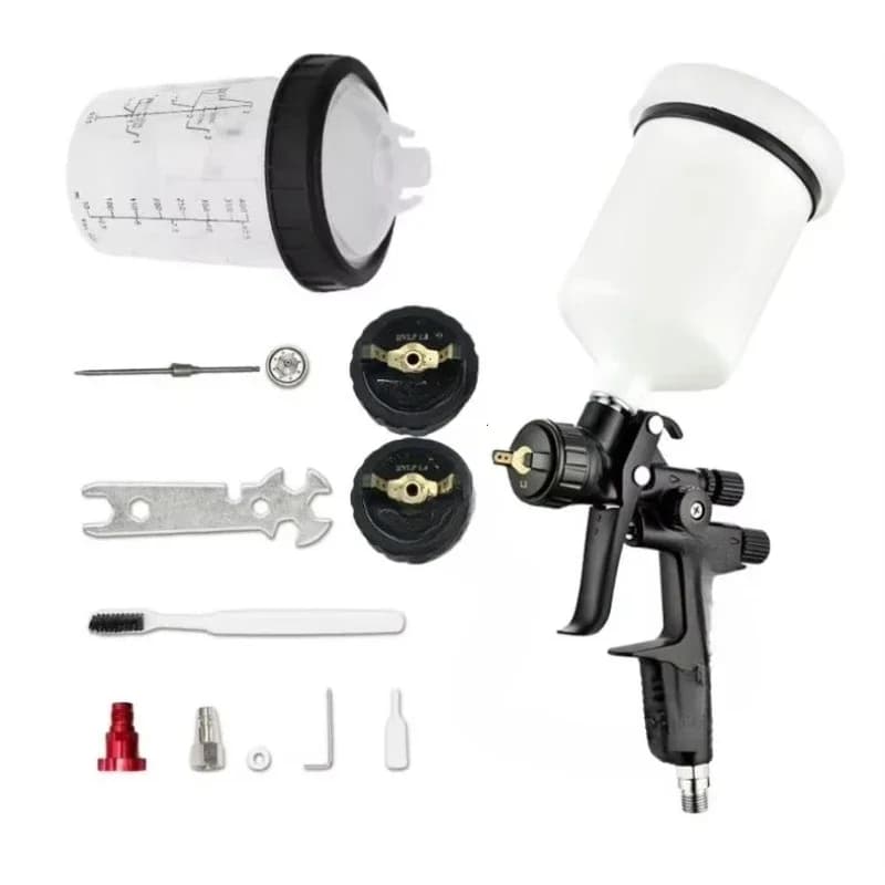 Varnishes and Primer SPRAY GUN Gravity Feed 1.3/1.7mm Nozzle Air Paint Spray Gun With Wash-Free Cup