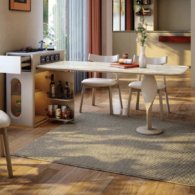 Garden Corner Dining Table Designer Wood Kitchen Restaurant Dining Table Chairs Hallway Nordic Mesas De Comedor Home Furniture