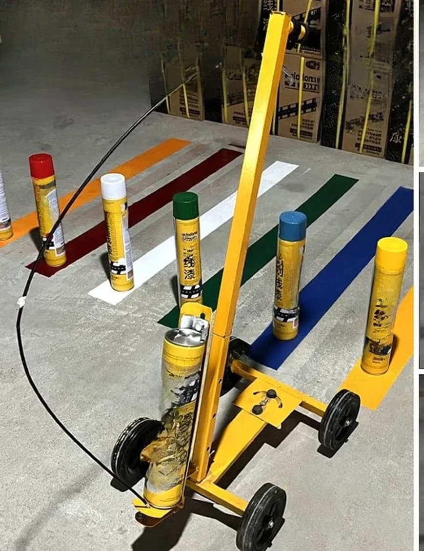 Line painting road parking space runway basketball court warehouse workshop line spraying machine