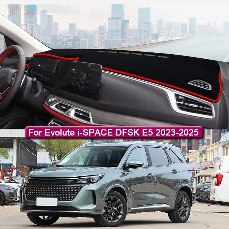 Car Styling For Evolute i-SPACE DFSK E5 2023-2025 Car Dashboard Protective Mat Shade Cushion Pad Rose Carpet Mat Cover Accessory