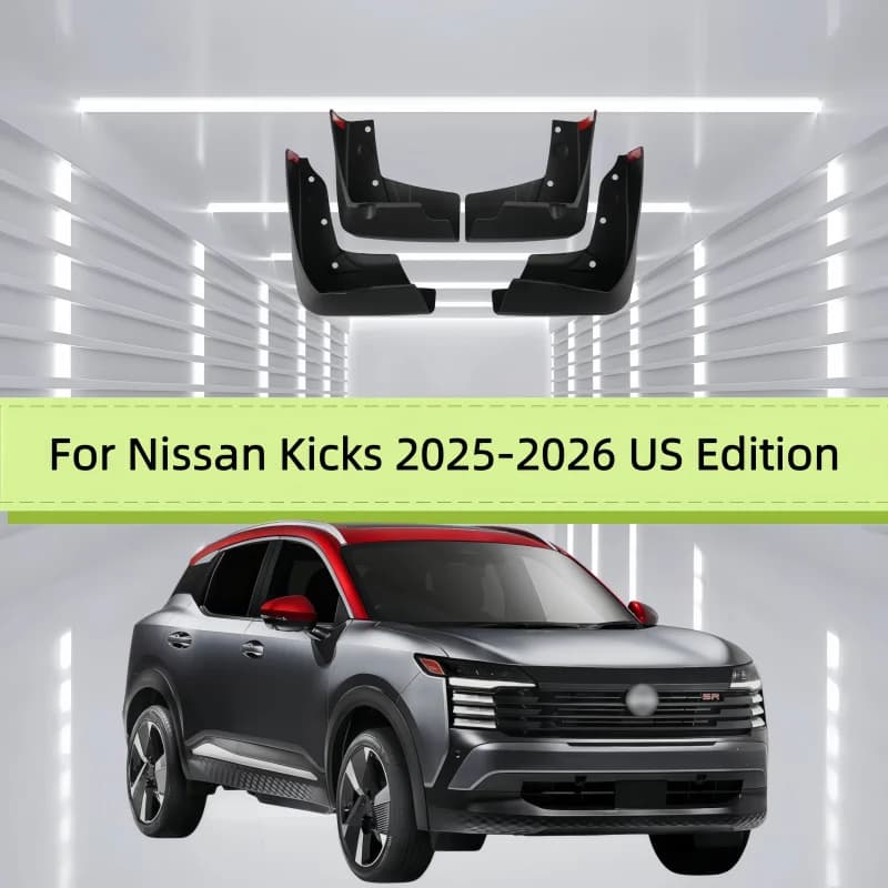 Car Mud Flaps Fender For Nissan Kicks 2025-2026 US Edition Front And Rear Wheels Mudflaps Splash Guard Protection Accessories