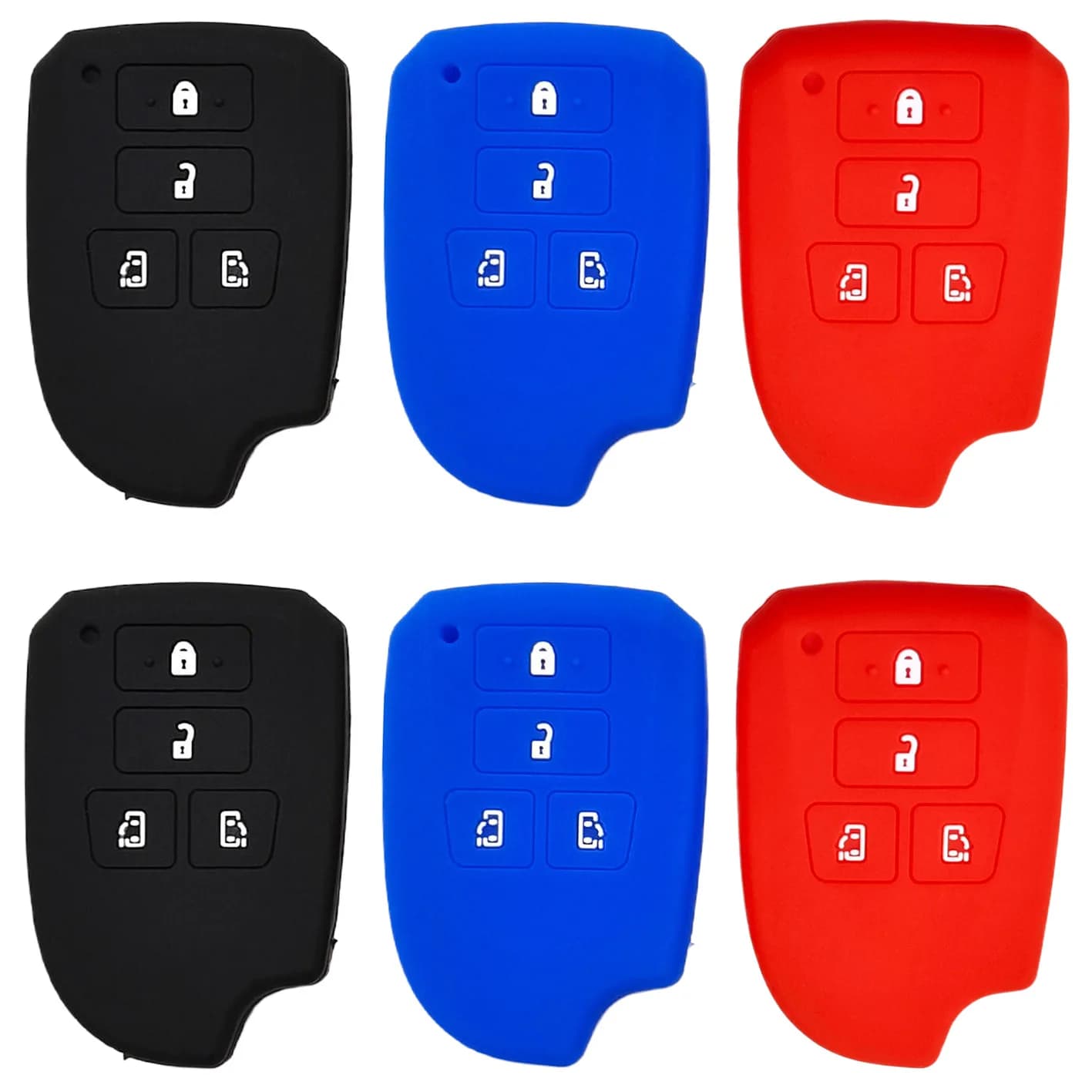 Suitable for Toyota Hiace remote control 4-button silicone key case Vizizhixuan car silicone key case key cover