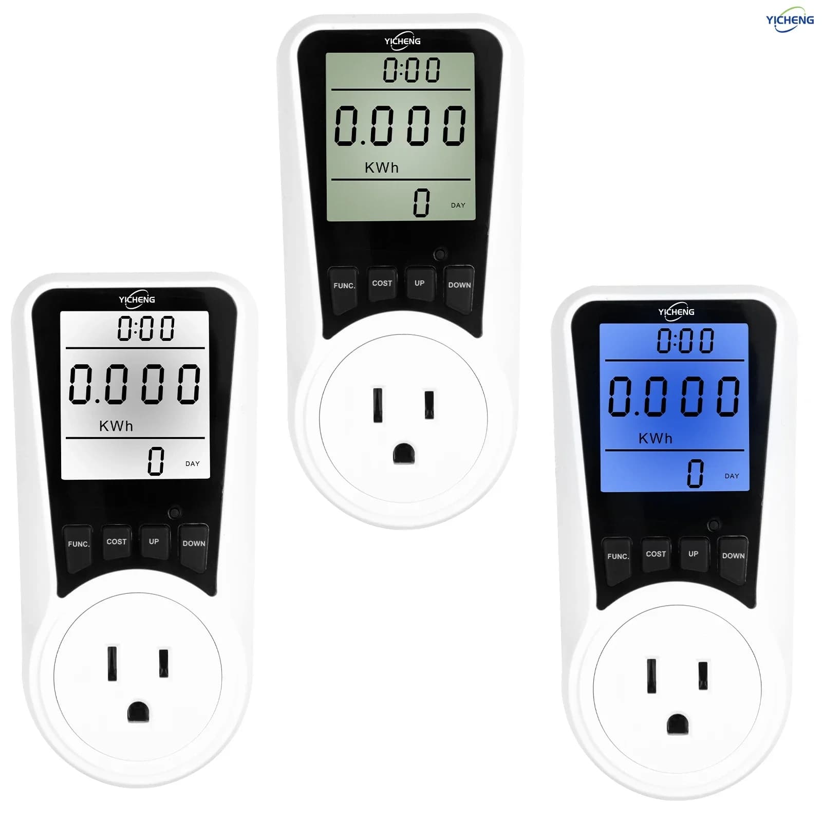 YICHENG Watt Meter,Plug-in Socket Power Meter,Overload Protection,Kilowatt Wattage Voltage AMP Tester,Electrical Energy Monitor