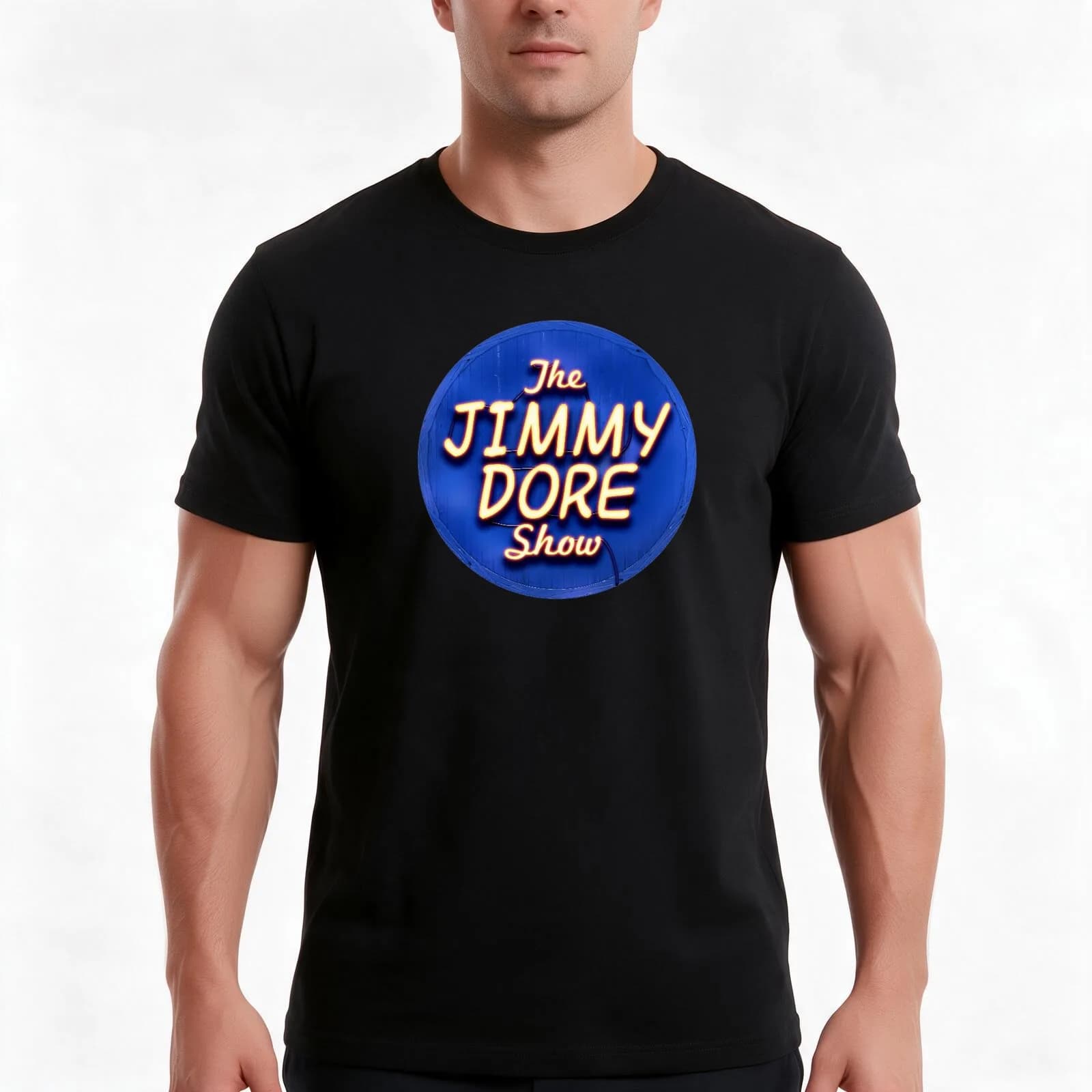 The Jimmy Dore Show T-Shirt, Summer Casual Cotton Tee, Oversized Streetwear Tops, Vintage Graphic Print, Loose Fit Short Sleeve