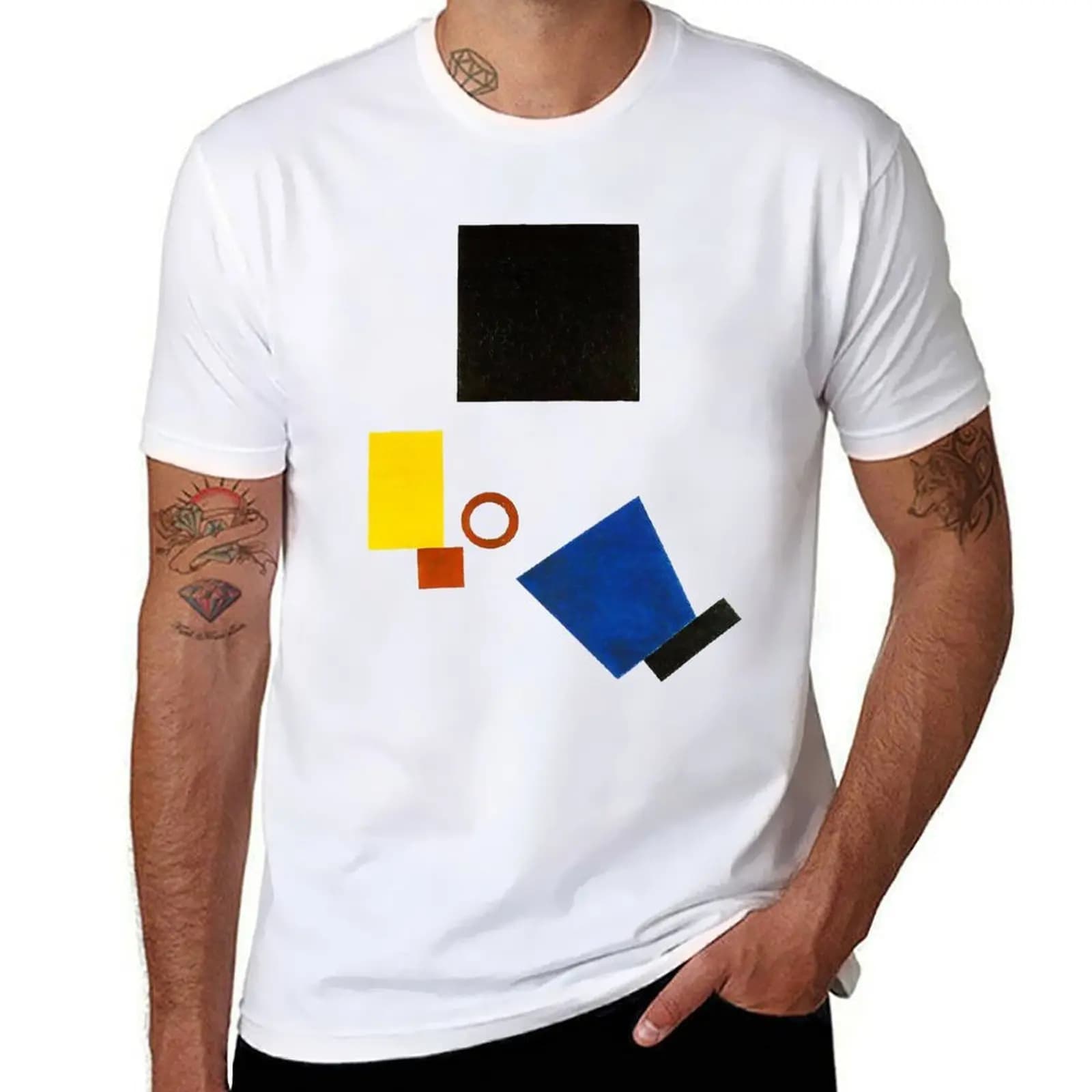 Kazimir Malevich Suprematism Self Portrait -HD T-Shirt man t shirt cotton man t shirts for men T-Shirt