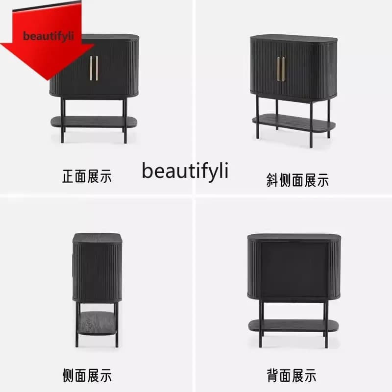 Q181 Medieval style entrance cabinet, modern simple dining side cabinet, living room storage, French retro style decorative cabi