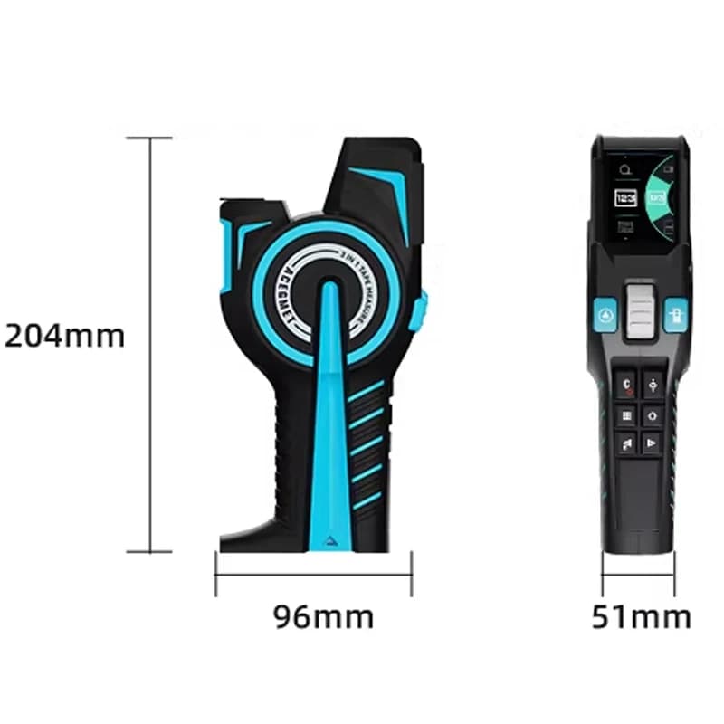 3-in-1 Distance Measurer 100M Laser Measuring Tool Auto 3.5M Tape Measure With Instant Digital Readout Extended Laser Line