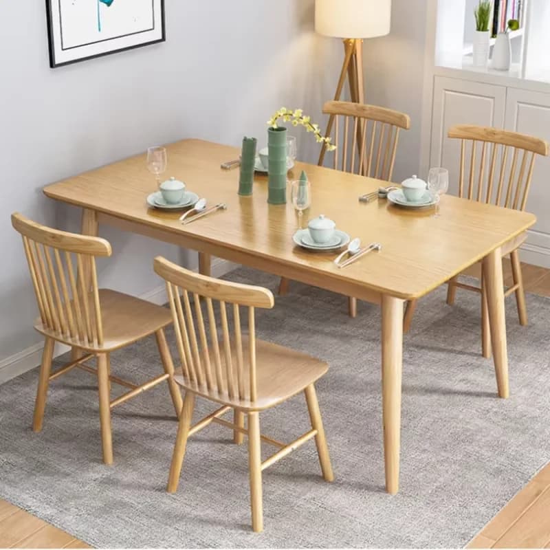 Living Room Dining Table Rectangular Designer Wooden Chairs Set Dining Table Mobile Modern Design Mesas De Jantar Home Furniture