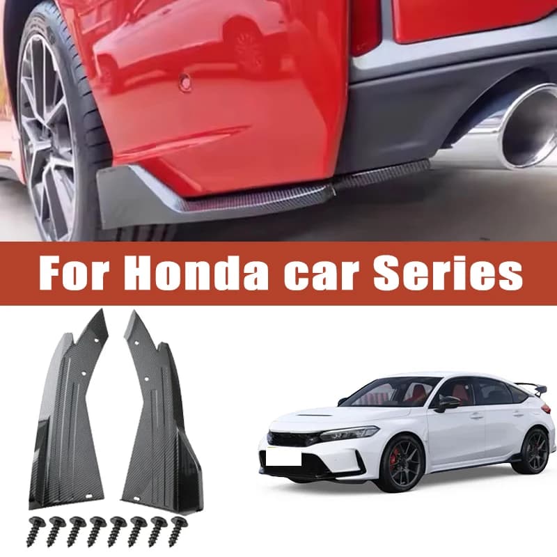 2pcs Rear Bumper Spoiler Lip Splitter Diffuser Anti-Crash Winglet Car Mod For Honda Civic Accord CRV HRV Fit Jazz City Passport