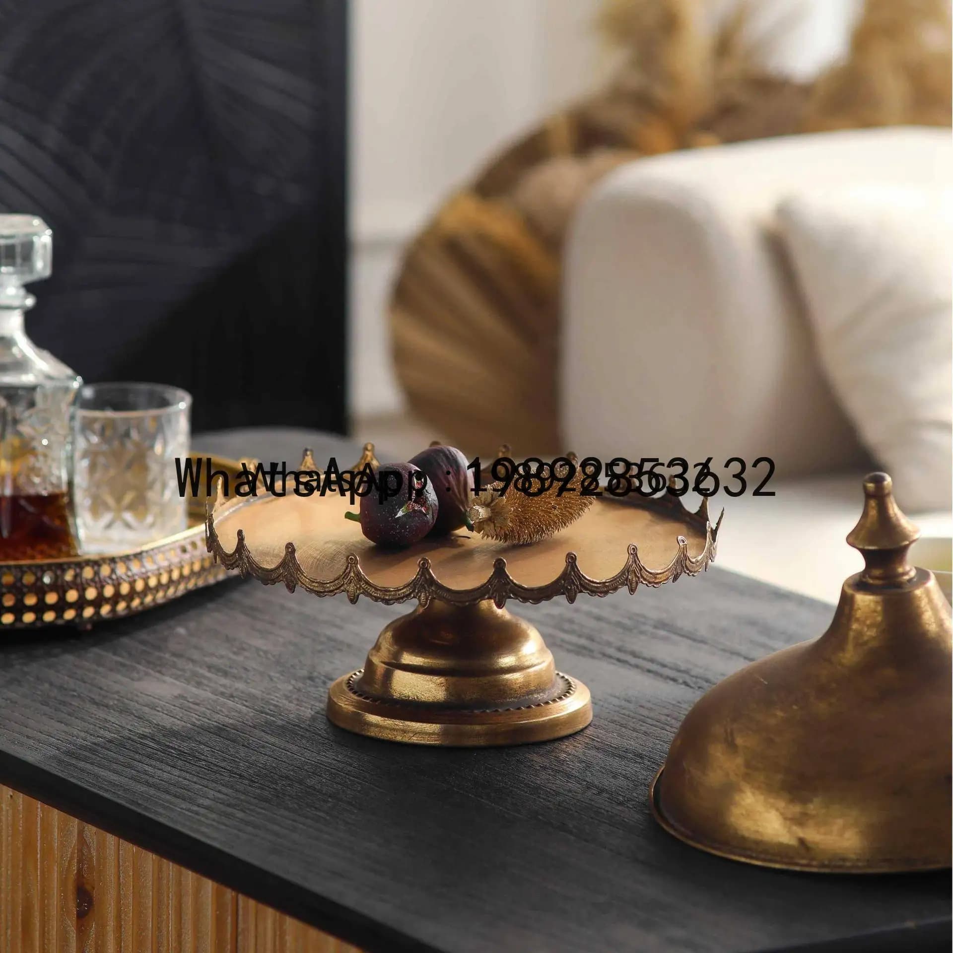 G1  French Antique Iron Art Metal Tray Photography Prop for Photoshoots, Homestay Hotel Interior Decoration Ornament